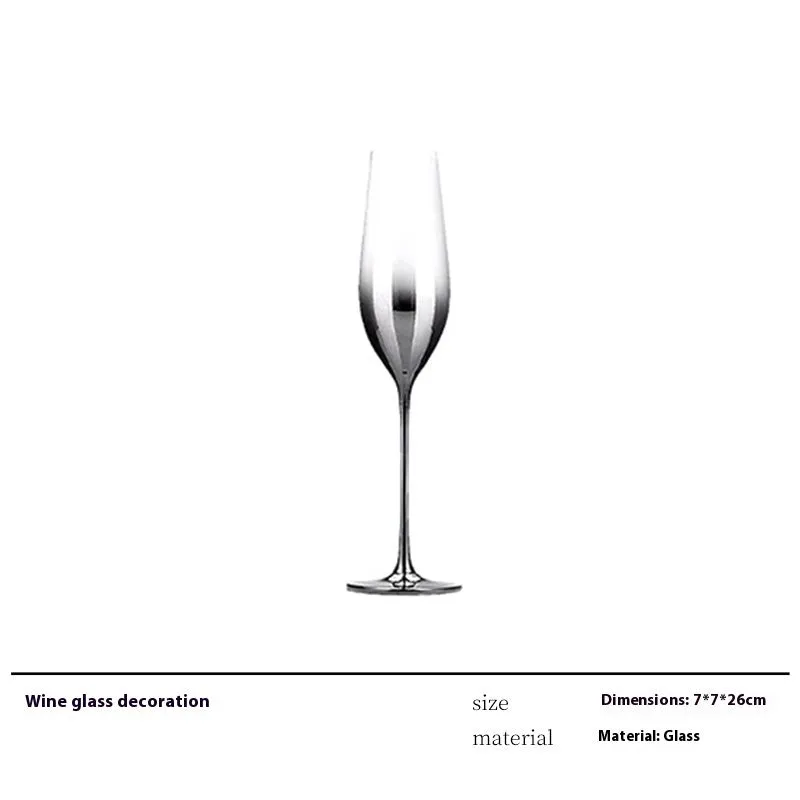 Modern wine accessories set including glassware, ice bucket, and stainless steel ornaments on a table