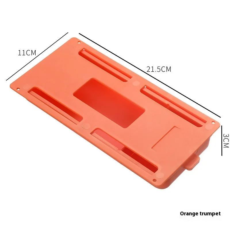 Plastic hidden storage box with drawer that sticks under tables in grey, orange, white or yellow
