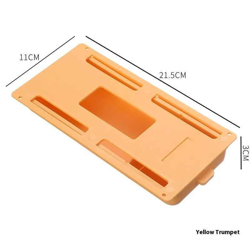 Plastic hidden storage box with drawer that sticks under tables in grey, orange, white or yellow