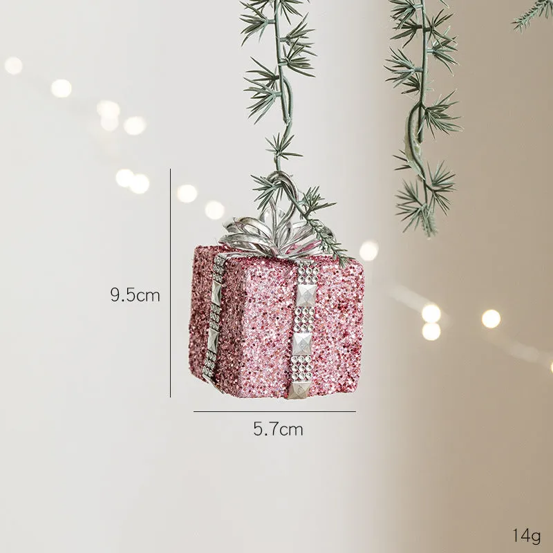 8cm pink foam ball Christmas pendant modern style tree ornament