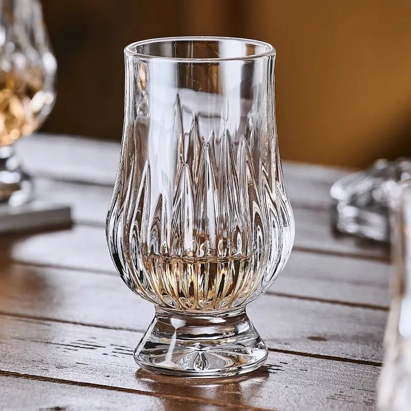 Clear glass fragrance-smelling cup with zodiac pattern and cup holder for wine tasting