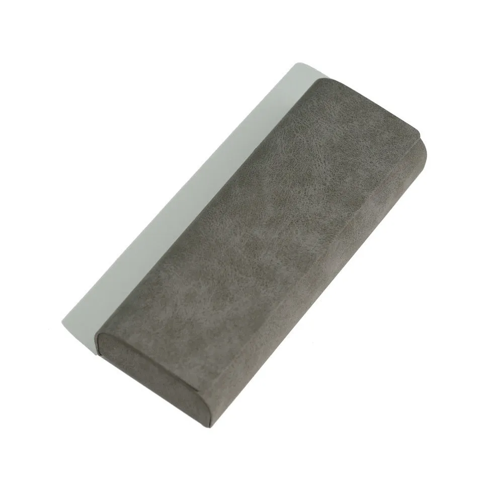 Retro leather sunglasses storage box in green, 155x60x30mm, with a glasses case design