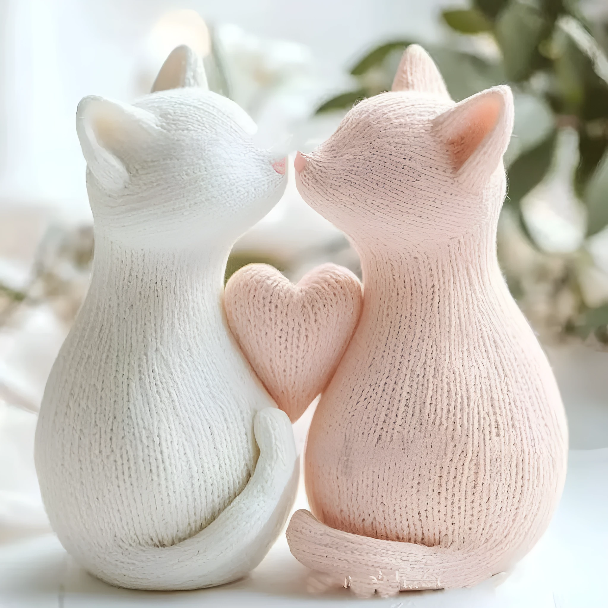 Creative desktop knitted cat flowerpot decoration ornament in Style 1, 280g