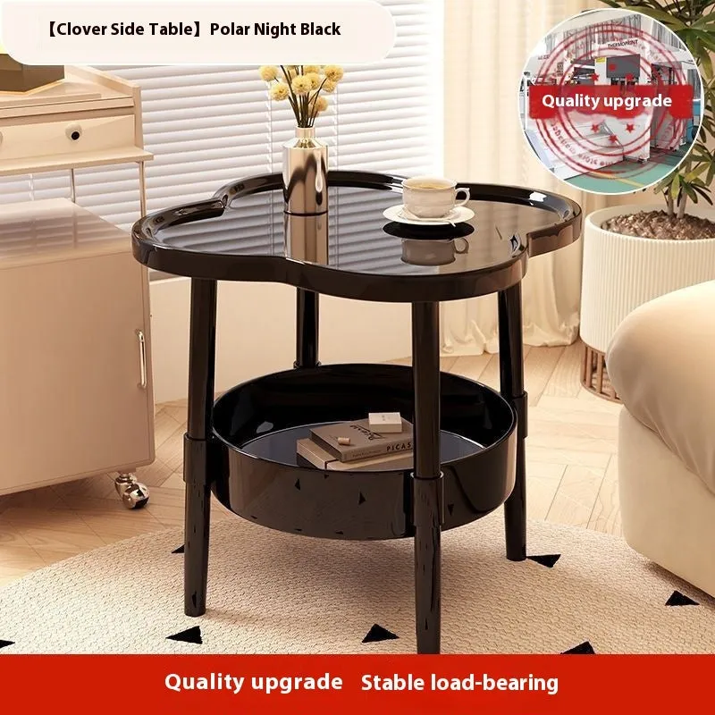 Plastic simple coffee table in Classic Coal colour, 45x39cm
