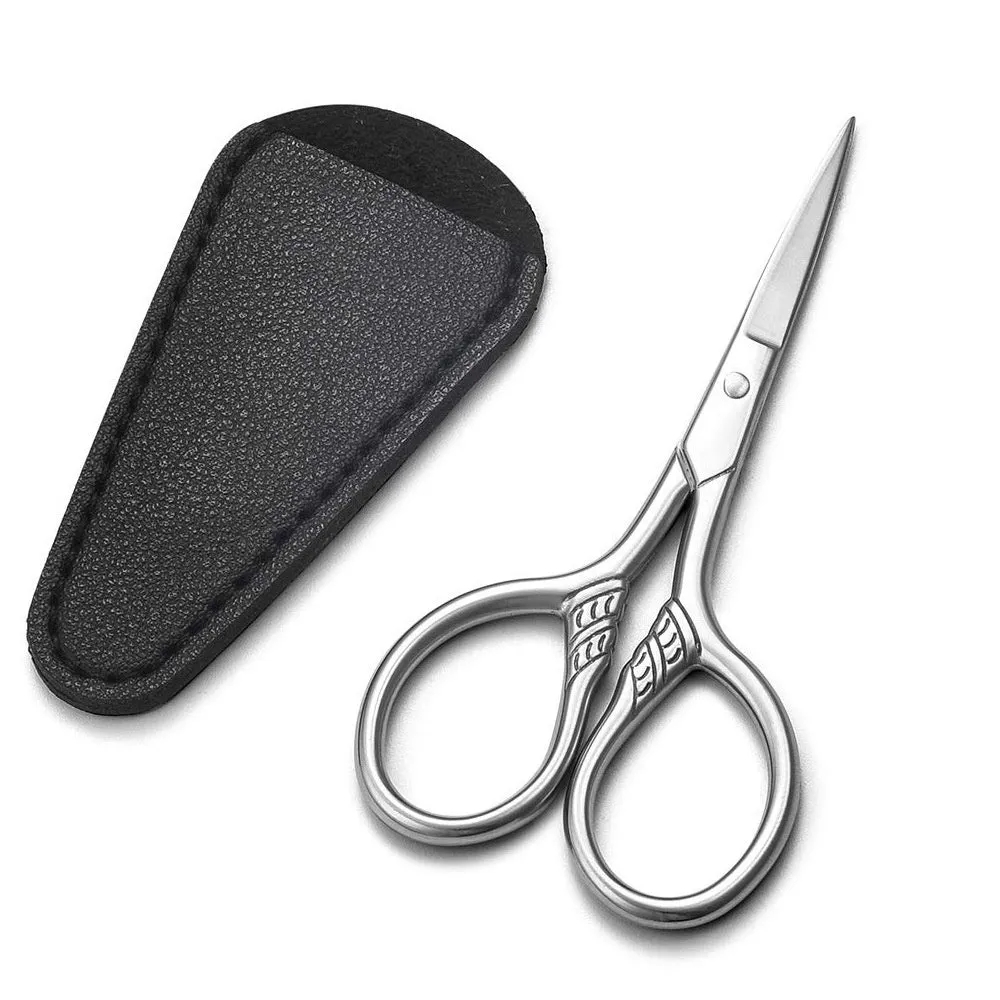 Mini stainless steel tea bag scissors with classical creative design in silver colour