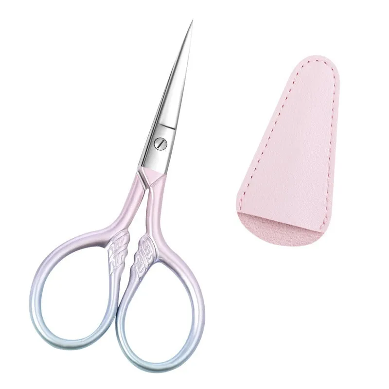 Mini stainless steel tea bag scissors with classical creative design in silver colour