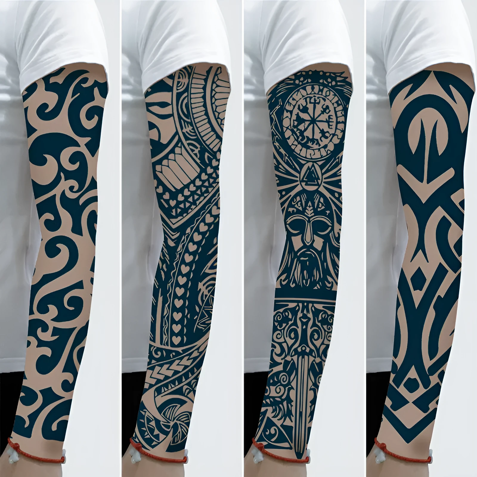 Men's and women's full arm tattoo sticker 480x170mm paper transfer decal with pattern option display