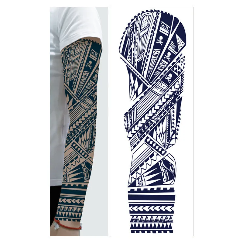 Men's and women's full arm tattoo sticker 480x170mm paper transfer decal with pattern option display