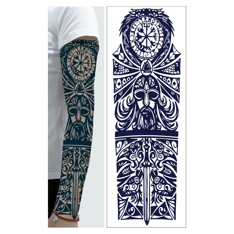 Men's and women's full arm tattoo sticker 480x170mm paper transfer decal with pattern option display