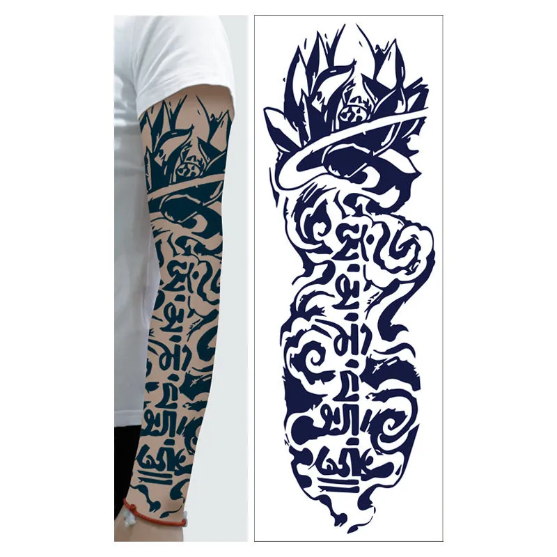 Men's and women's full arm tattoo sticker 480x170mm paper transfer decal with pattern option display