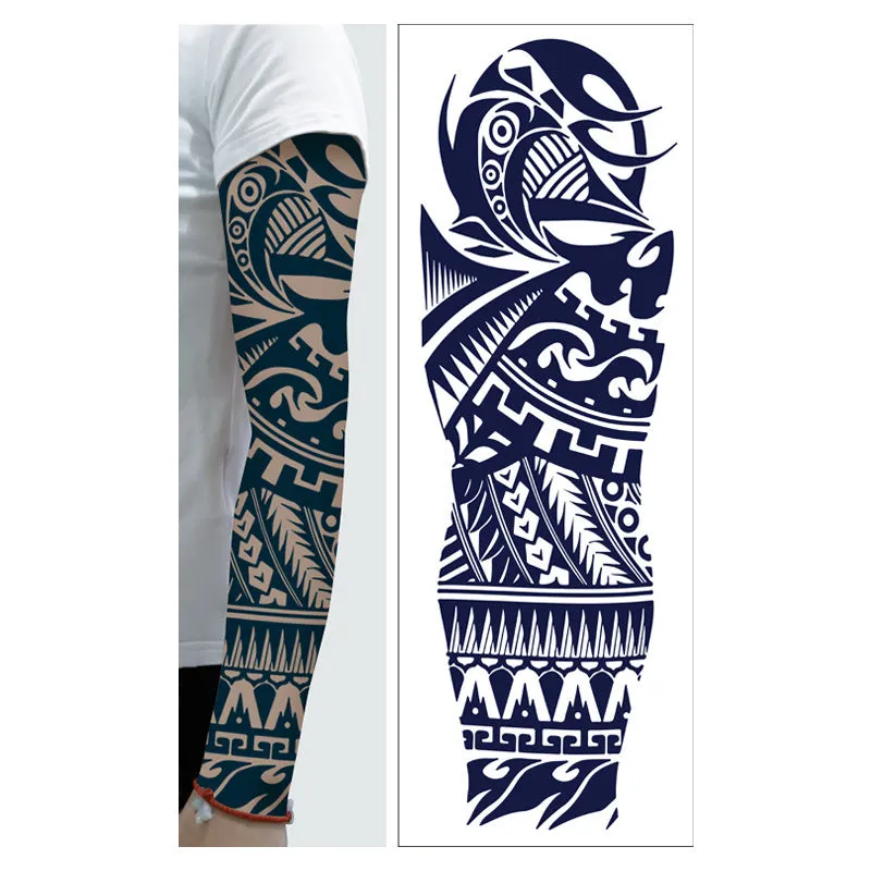 Men's and women's full arm tattoo sticker 480x170mm paper transfer decal with pattern option display