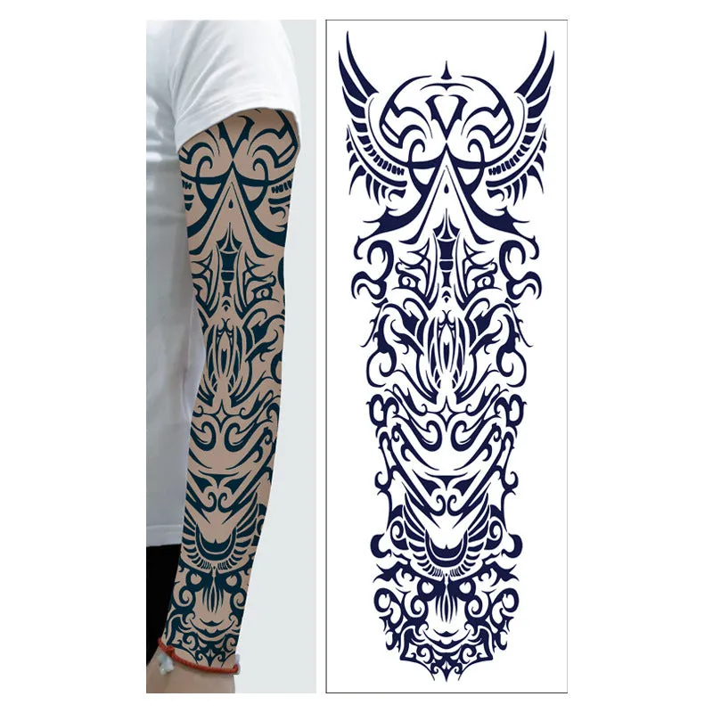 Men's and women's full arm tattoo sticker 480x170mm paper transfer decal with pattern option display