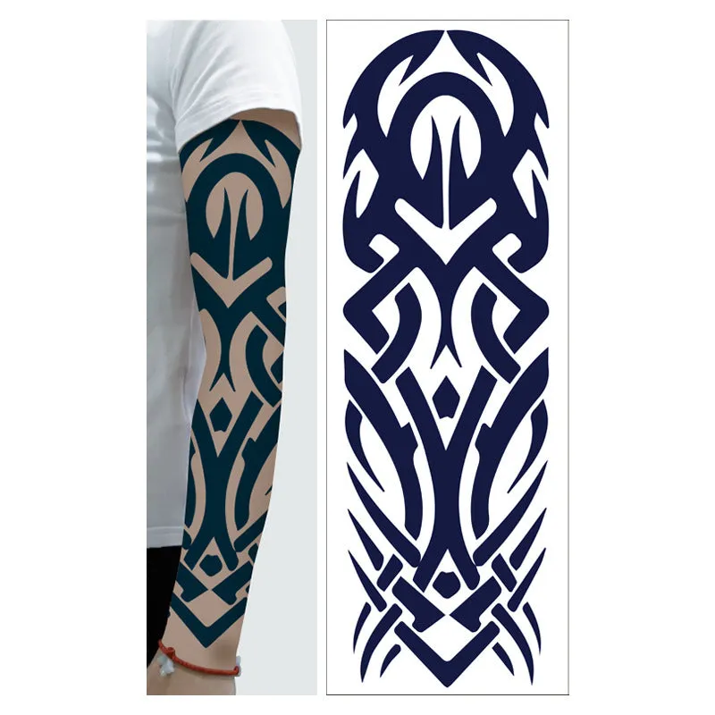 Men's and women's full arm tattoo sticker 480x170mm paper transfer decal with pattern option display