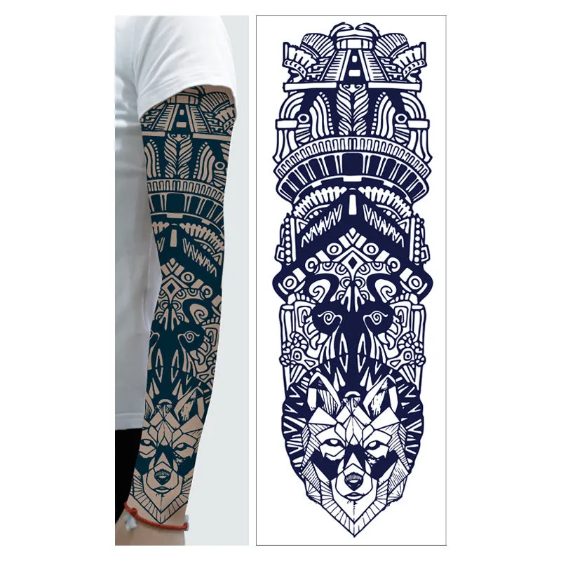 Men's and women's full arm tattoo sticker 480x170mm paper transfer decal with pattern option display