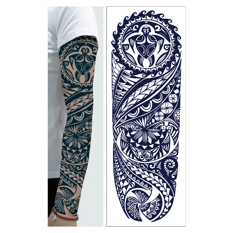 Men's and women's full arm tattoo sticker 480x170mm paper transfer decal with pattern option display