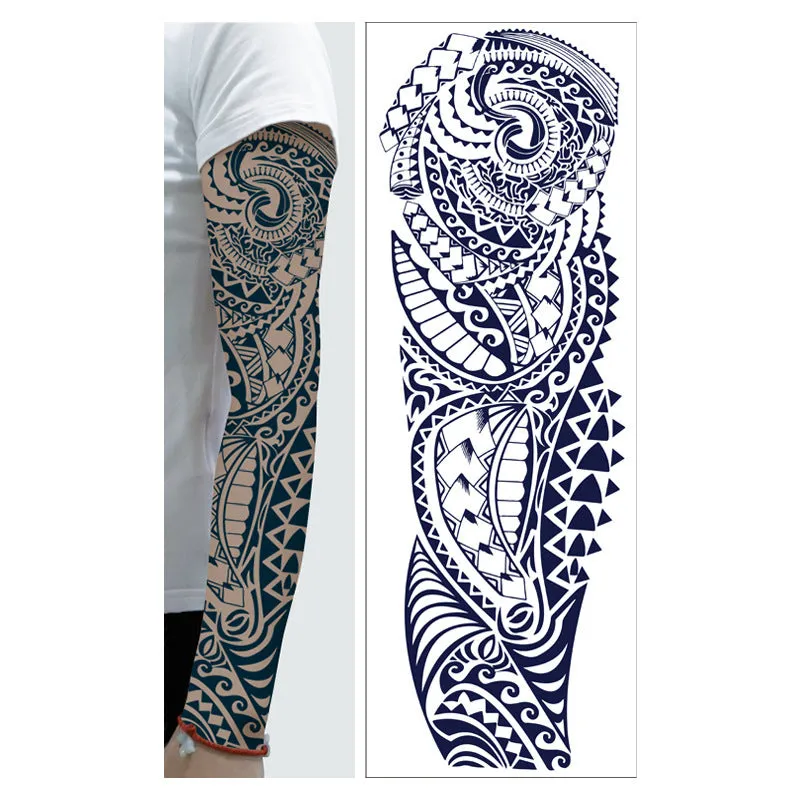 Men's and women's full arm tattoo sticker 480x170mm paper transfer decal with pattern option display
