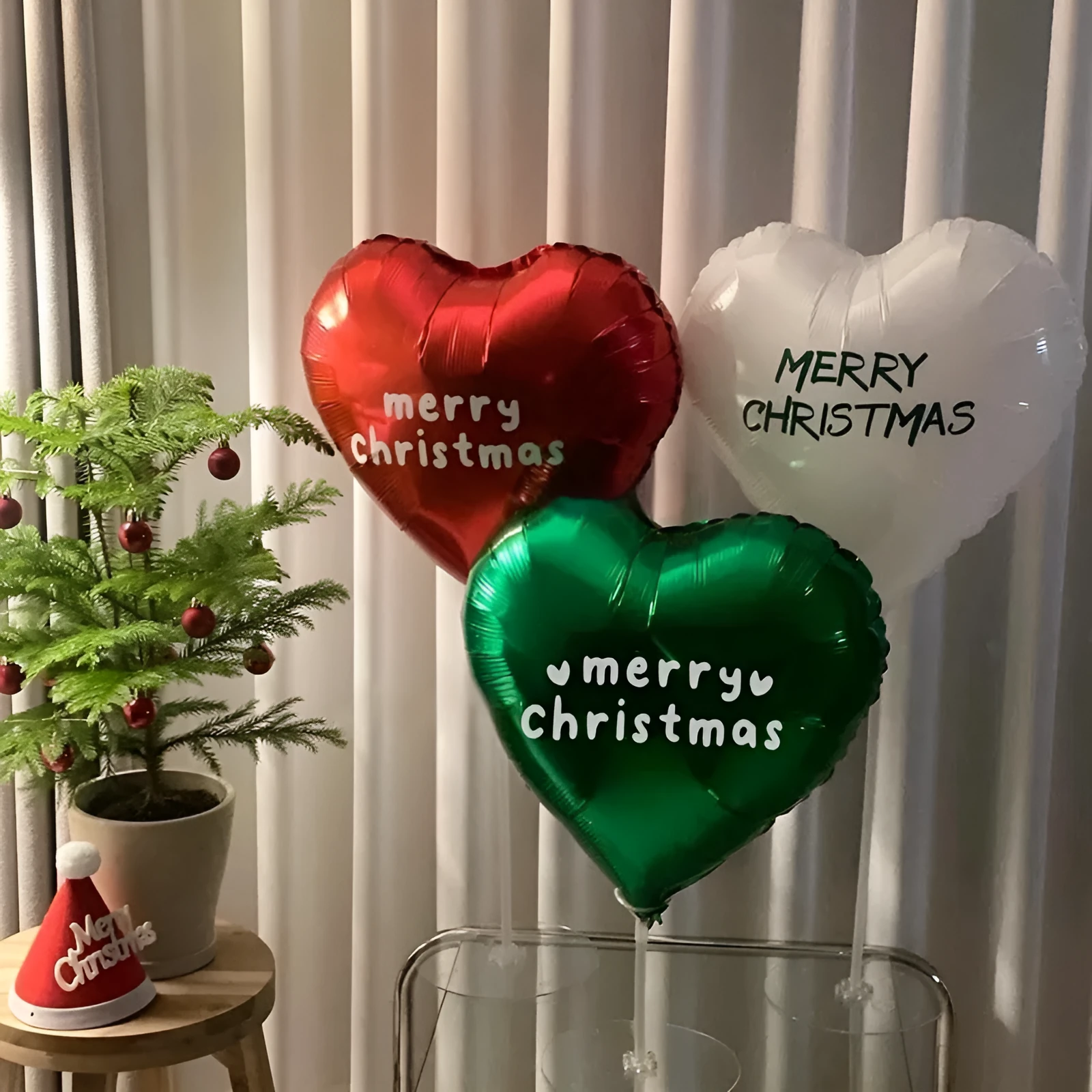 Retro heart shaped 18 inch aluminium film balloon in red for Christmas birthday photo decoration