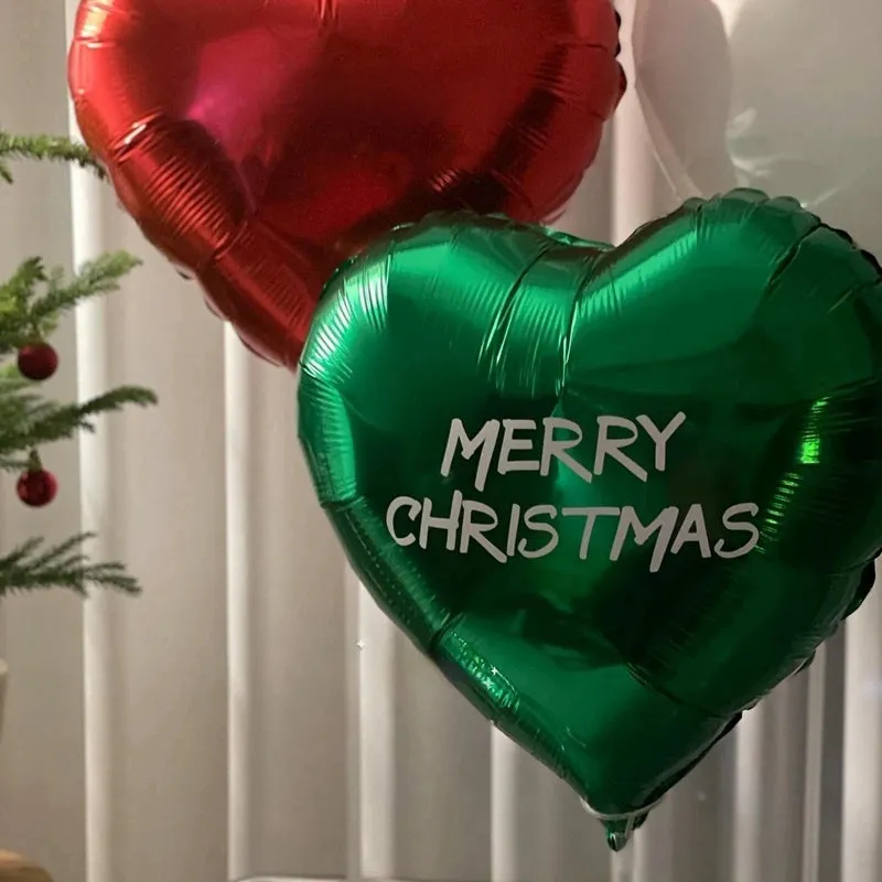 Retro heart shaped 18 inch aluminium film balloon in red for Christmas birthday photo decoration