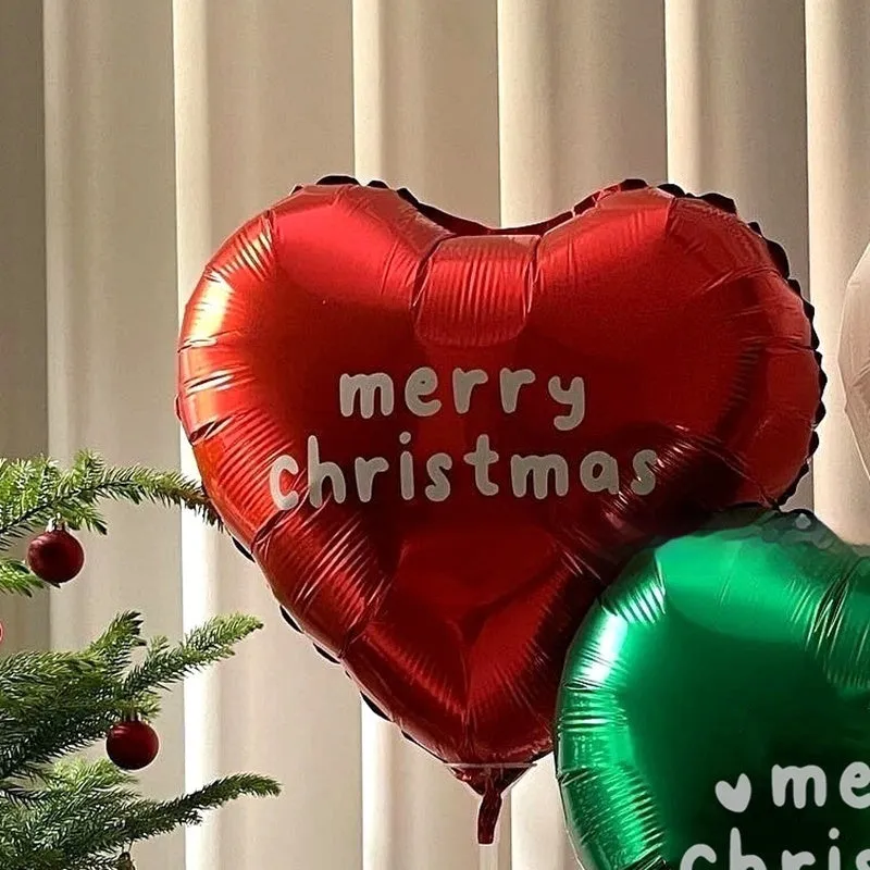 Retro heart shaped 18 inch aluminium film balloon in red for Christmas birthday photo decoration