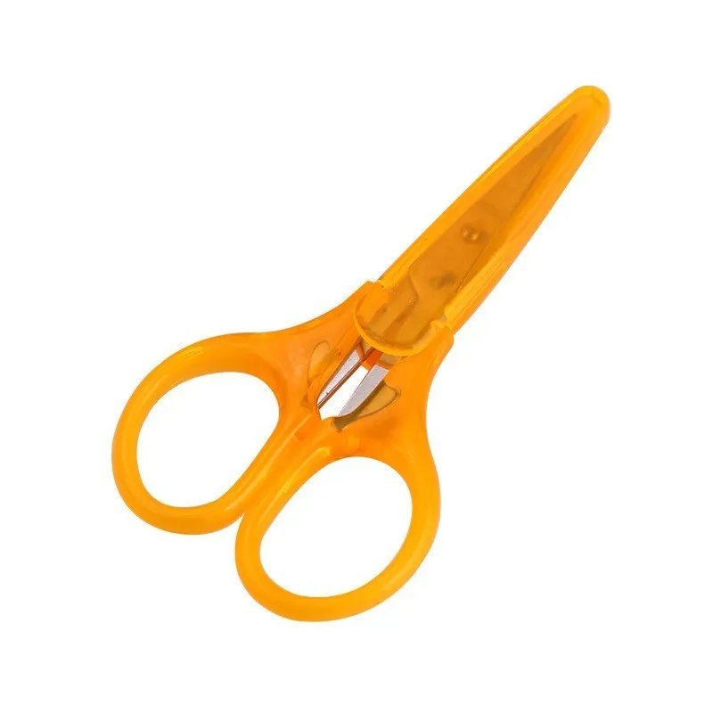 Stainless steel paper scissors 6 inch length with 4.5 cm blade in assorted colours