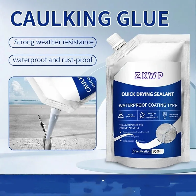 Roof crack bathroom tile acrylic flaky leak-proof sealant 500g with free delivery tool