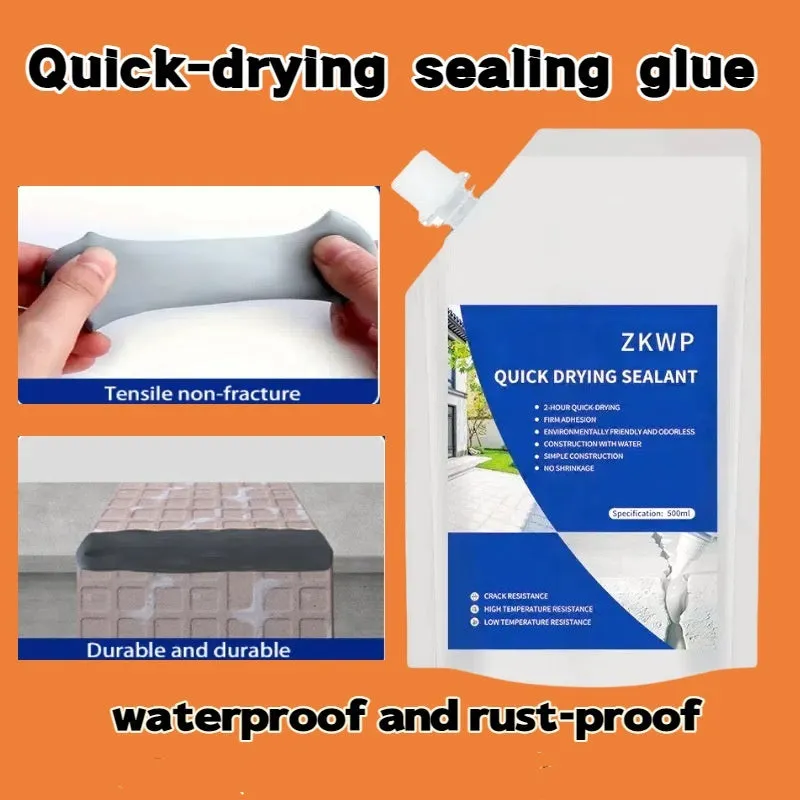 Roof crack bathroom tile acrylic flaky leak-proof sealant 500g with free delivery tool