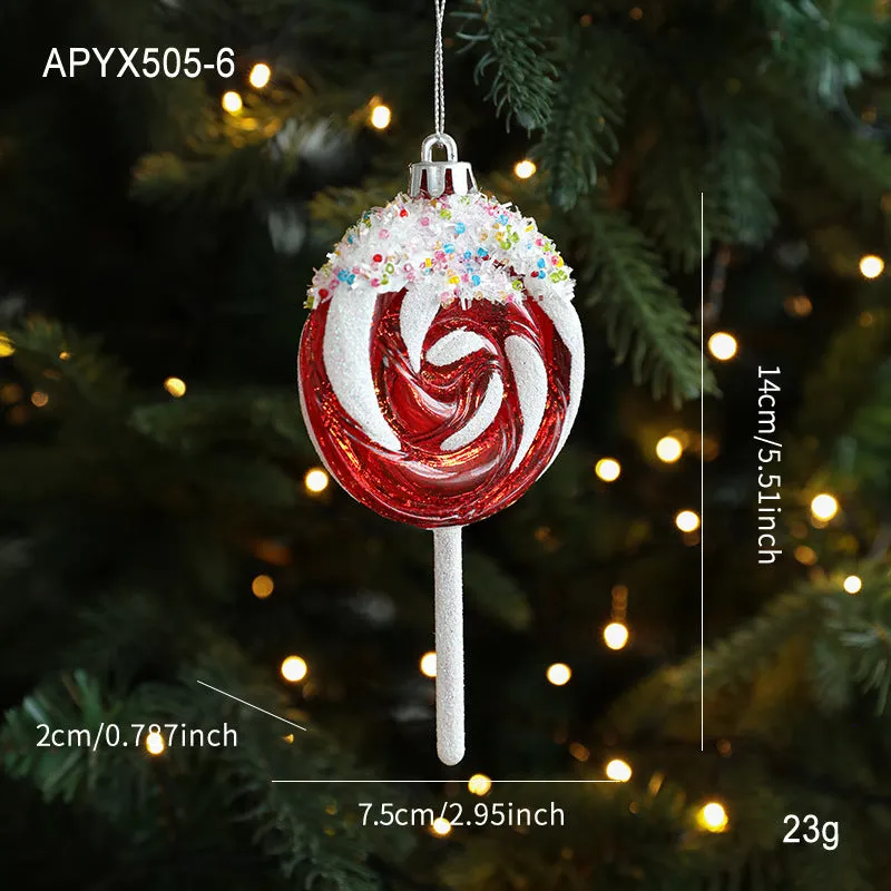 Light luxury plastic pendant charm with sticky powder finish in red and white, Snowman style for bag decoration