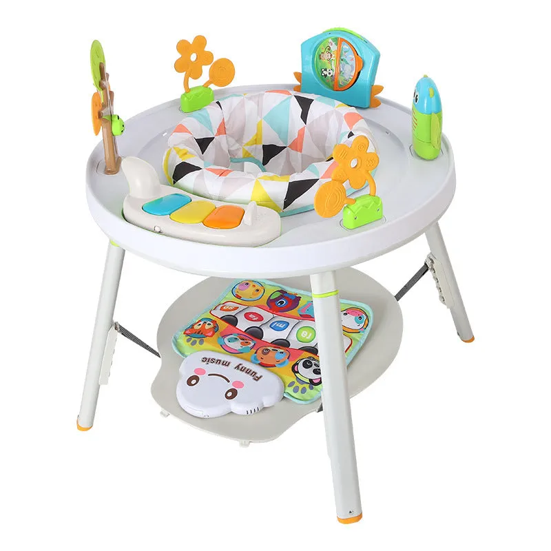 Baby jumping chair with three-in-one function in duck design with optional music cushion