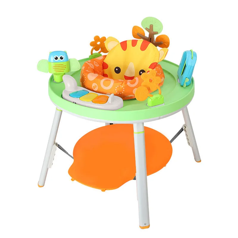 Baby jumping chair with three-in-one function in duck design with optional music cushion