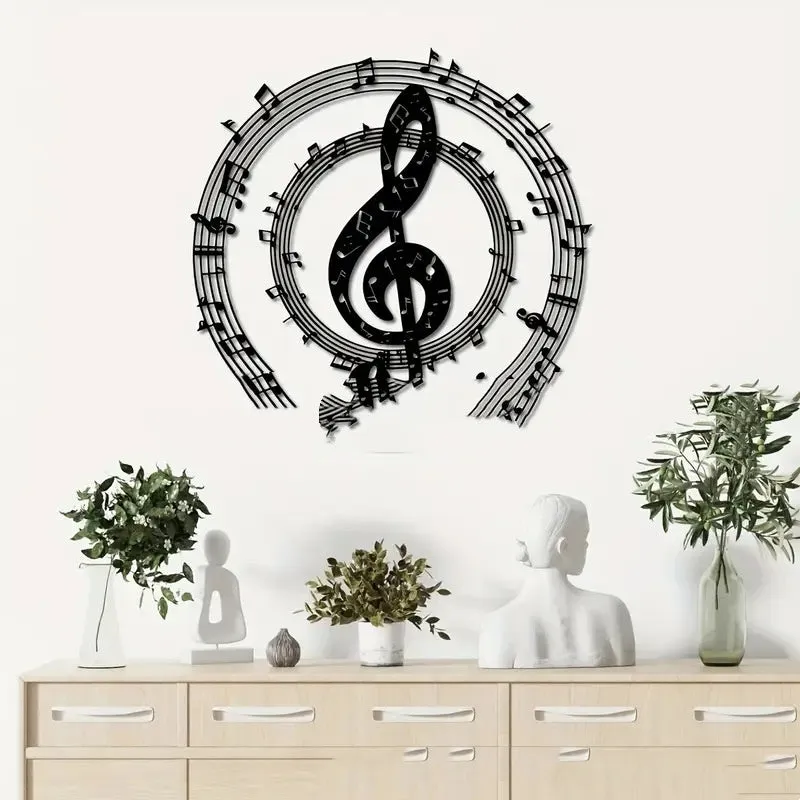 Black iron geometric wall pendant decoration for modern simplicity living room or bedroom