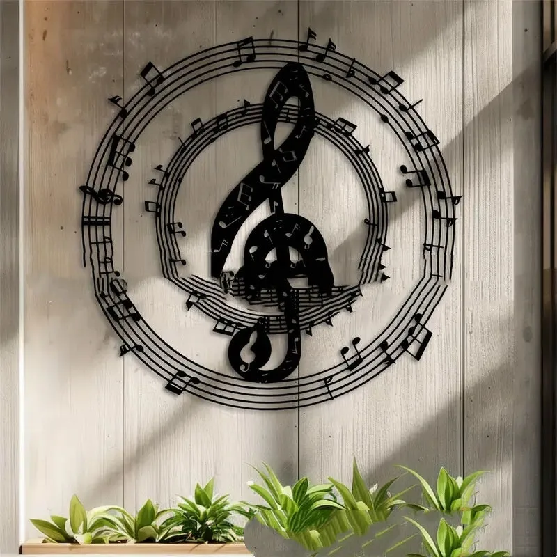 Black iron geometric wall pendant decoration for modern simplicity living room or bedroom