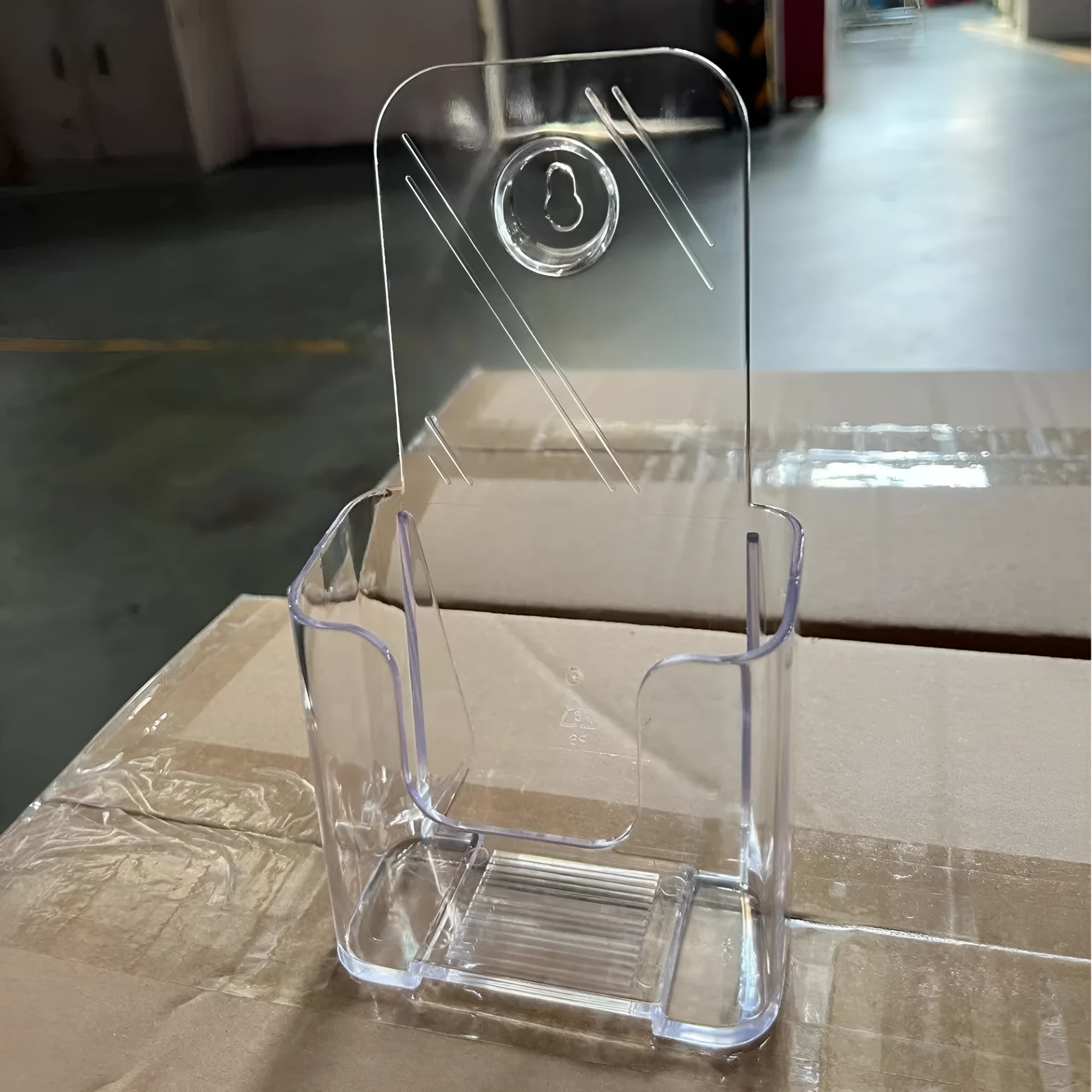 A6 single-layer acrylic desktop document rack for business cards, imported PS material, 9.69x5cm