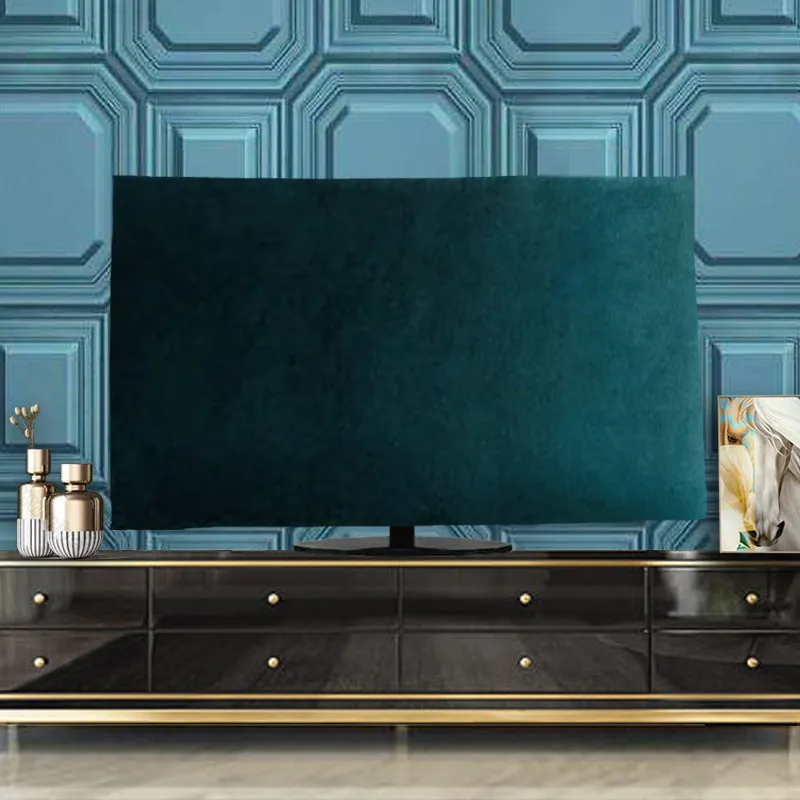 Velvet fabric television cover in a choice of colours for flat screen LCD TVs from 32 to 70 inches.