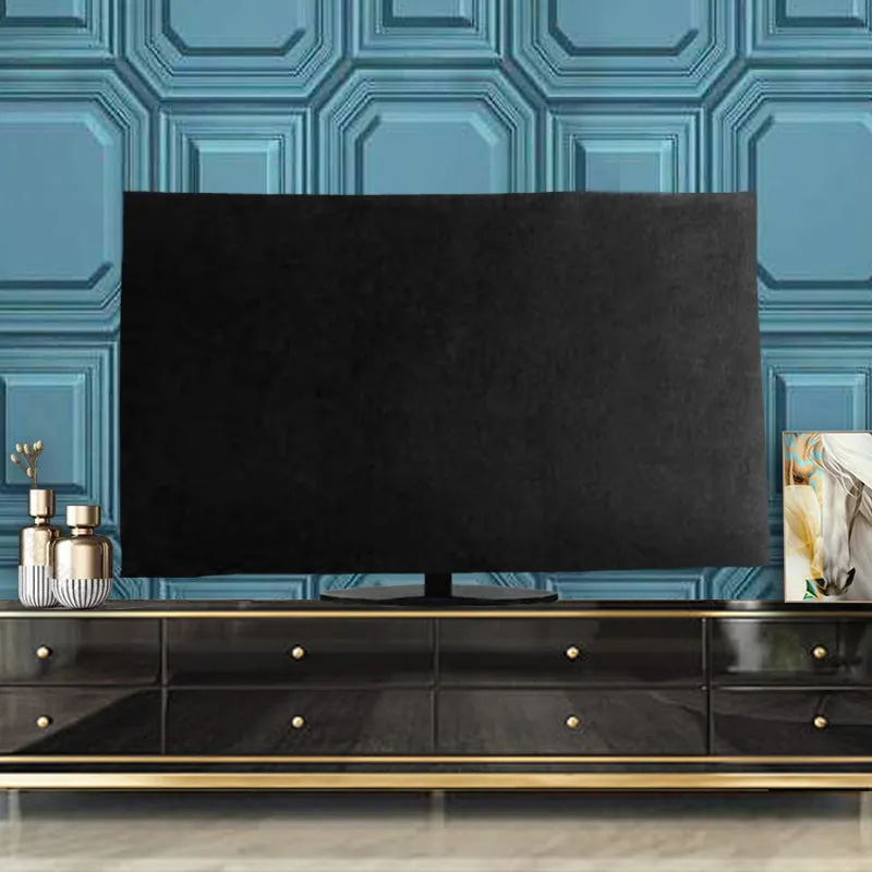 Velvet fabric television cover in a choice of colours for flat screen LCD TVs from 32 to 70 inches.