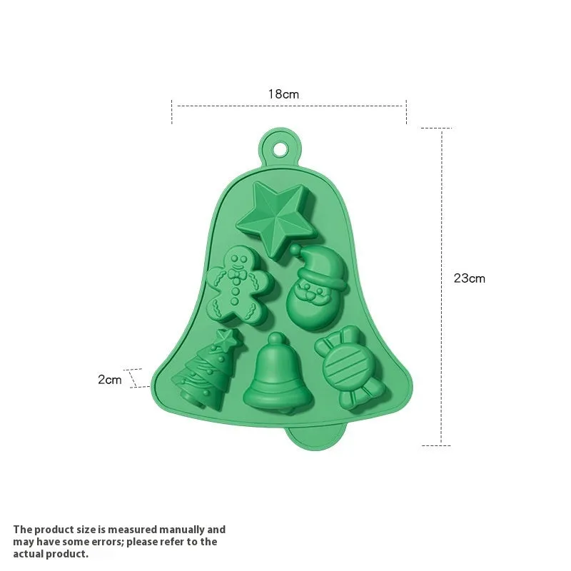 Cartoon pattern silicone cake mould in green, with flexible non-stick surface for home baking
