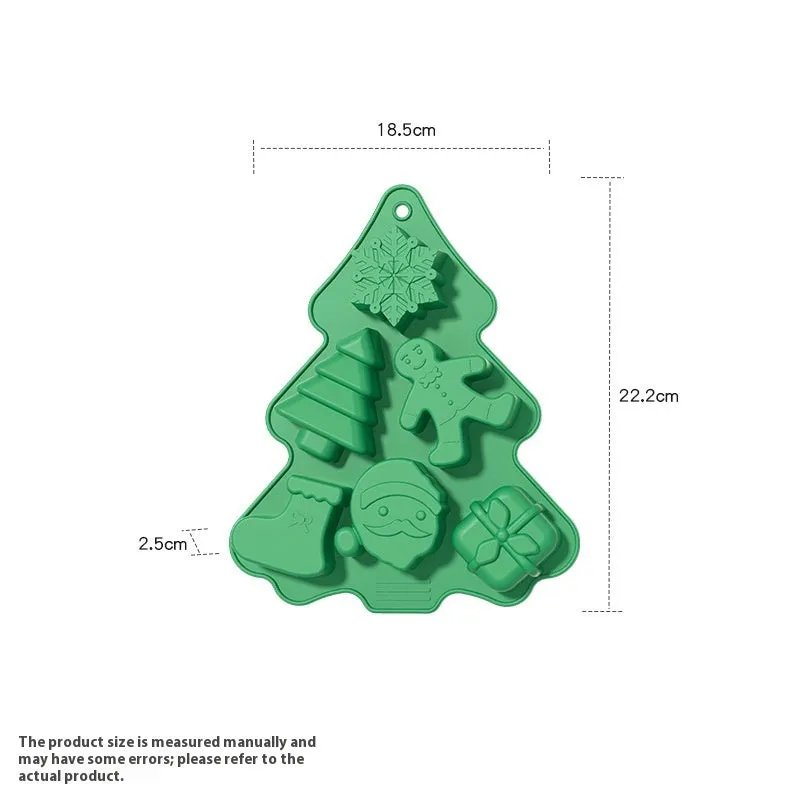 Cartoon pattern silicone cake mould in green, with flexible non-stick surface for home baking