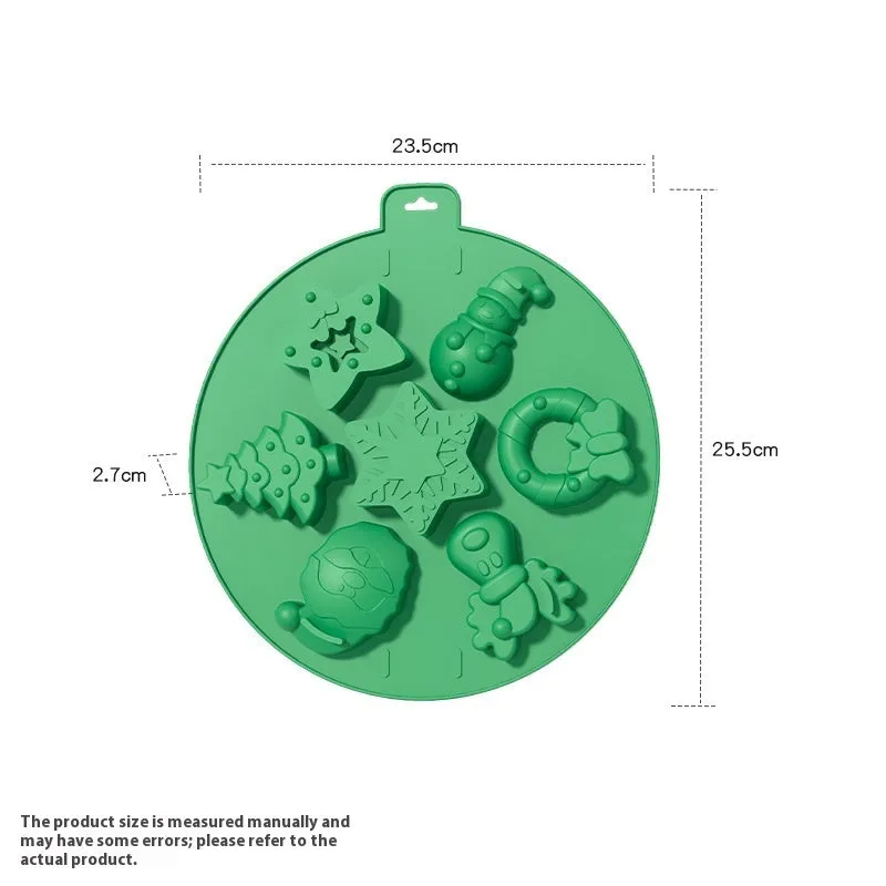Cartoon pattern silicone cake mould in green, with flexible non-stick surface for home baking