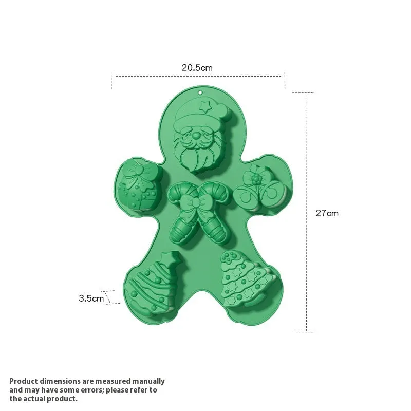 Cartoon pattern silicone cake mould in green, with flexible non-stick surface for home baking