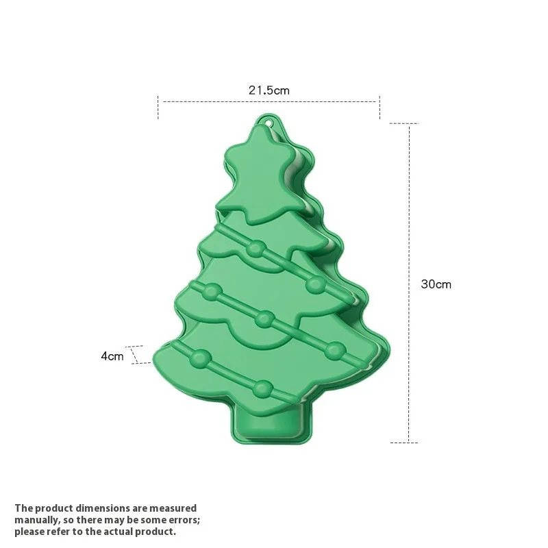 Cartoon pattern silicone cake mould in green, with flexible non-stick surface for home baking