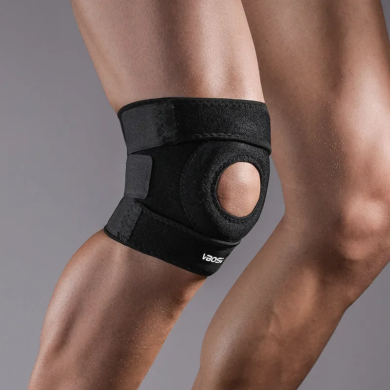 Black neoprene knee pad for running basketball mountain climbing biking dance yoga pressure protective gear