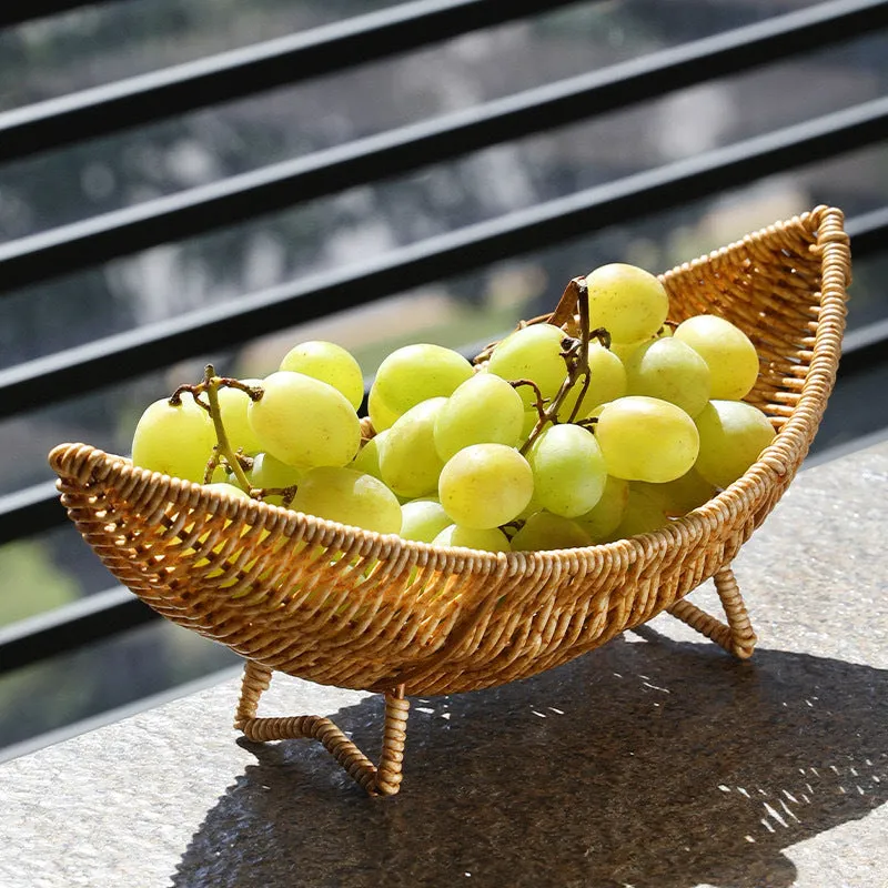 Plastic fruit plate decoration knitted basket dim sum rack in multicolour finish