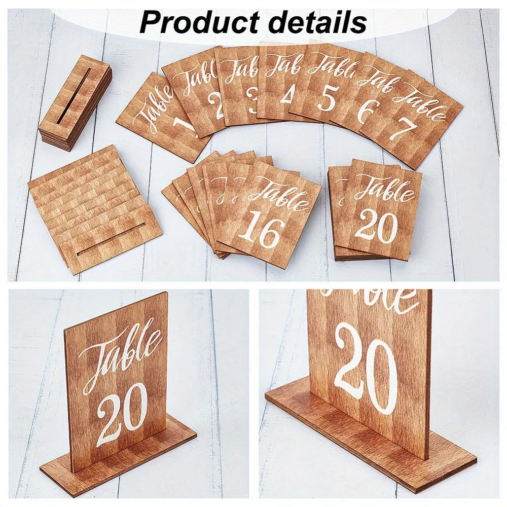 Set of 20 American country style wooden photo board ornaments with lotus wood, beech, and poplar plywood, each 10x7.4cm