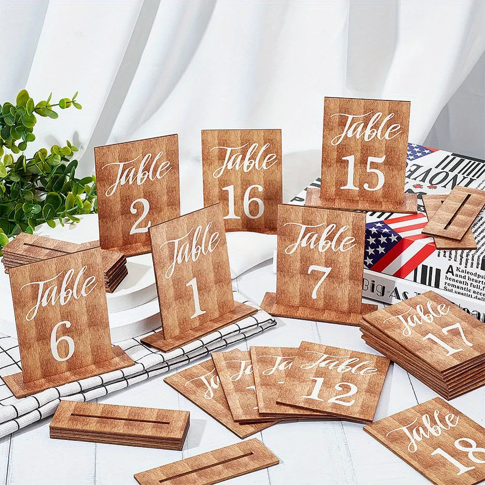 Set of 20 American country style wooden photo board ornaments with lotus wood, beech, and poplar plywood, each 10x7.4cm