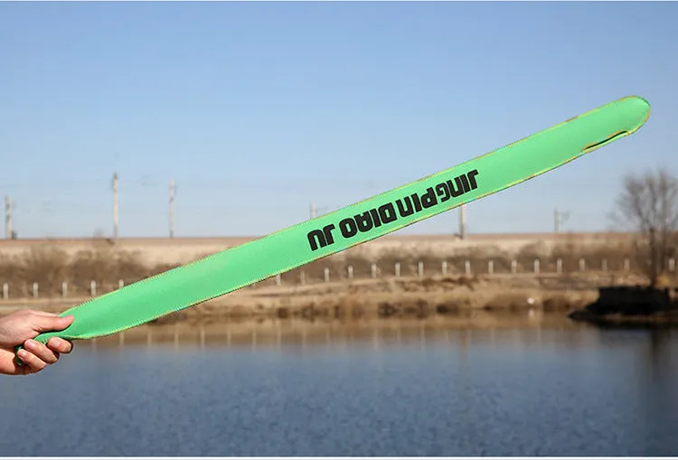 Telescopic fishing rod bag in cotton fabric measuring 95cm by 6.5cm for rods up to 150cm