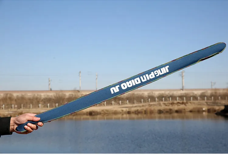 Telescopic fishing rod bag in cotton fabric measuring 95cm by 6.5cm for rods up to 150cm