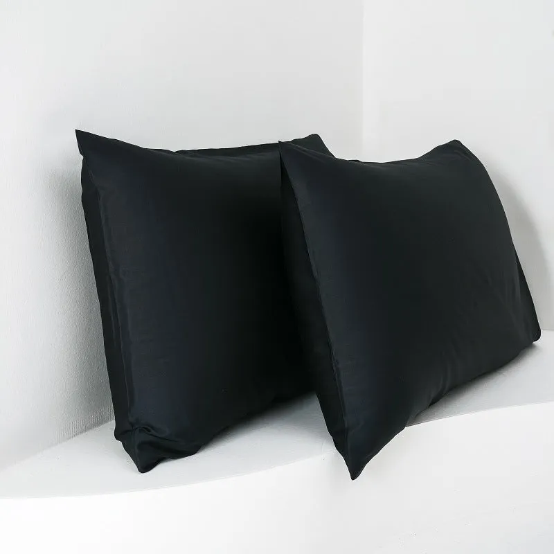 Pair of bamboo fiber satin pillowcases 50x77cm in modern simplicity style