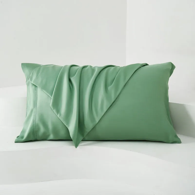 Pair of bamboo fiber satin pillowcases 50x77cm in modern simplicity style