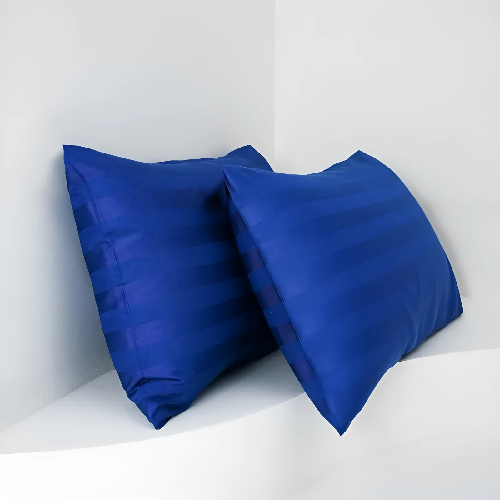 Pair of bamboo fiber satin pillowcases 50x77cm in modern simplicity style