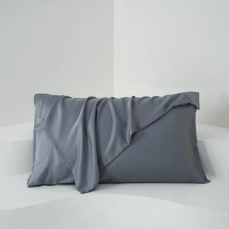 Pair of bamboo fiber satin pillowcases 50x77cm in modern simplicity style
