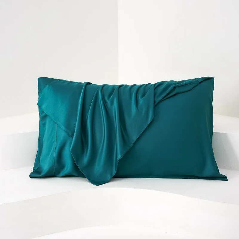 Pair of bamboo fiber satin pillowcases 50x77cm in modern simplicity style